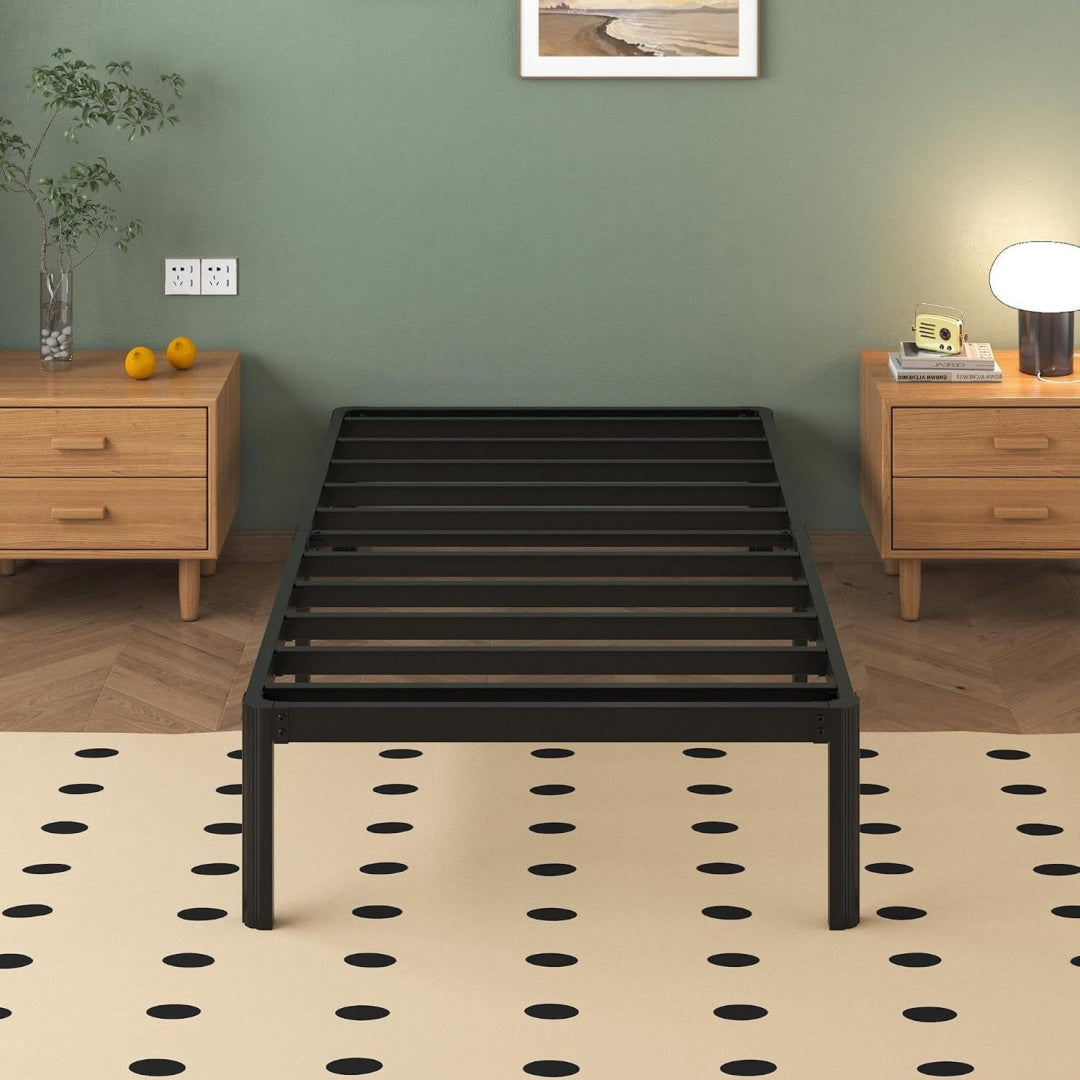 Profilo moderno strutture letto in metallo nero