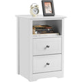 Eleganza pratica comodini in legno bianco