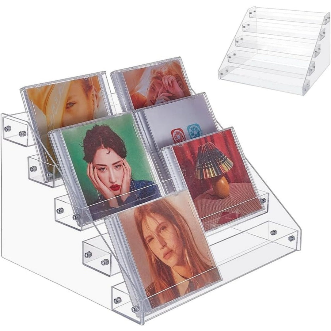 Arredo contemporaneo porta cd e dvd modulari trasparente