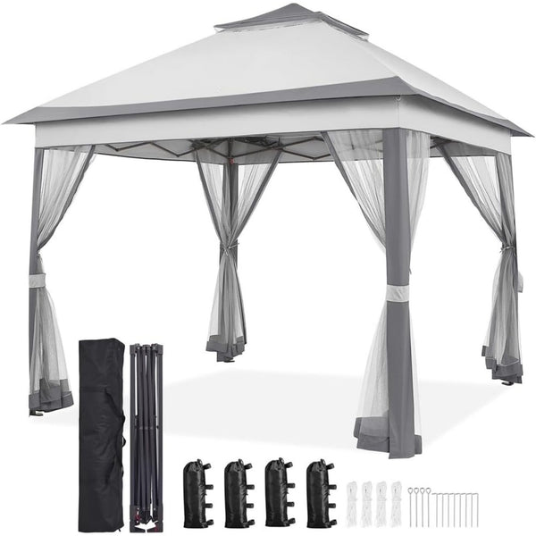 Arredo contemporaneo gazebo in ferro impermeabile pieghevole