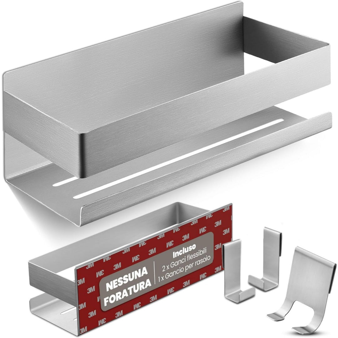 Stile raffinato mensole bagno argento