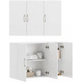 Design versatile mobili a muro in legno salvaspazio bianco