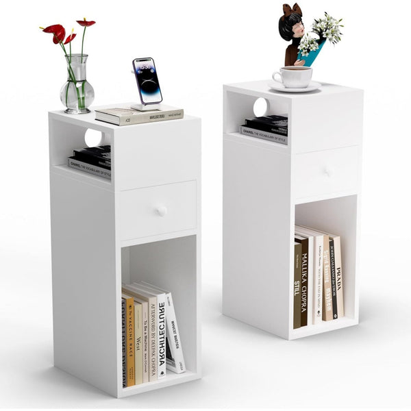Arredo contemporaneo comodini bianco