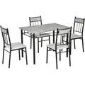 Eleganza pratica set sala da pranzo in metallo salvaspazio grigio