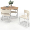 Profilo moderno set sala da pranzo in metallo bianco
